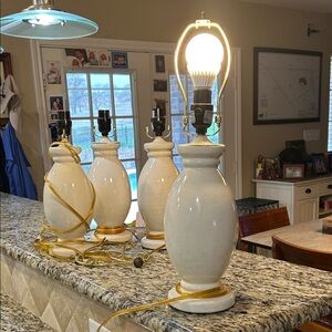 Elegant Cream Color Ceramic Table Lamp